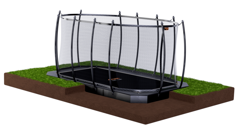 Avyna Trampoline FlatLevel 520x305 (352) met net | Zwart