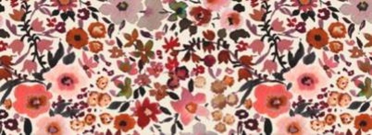 Poppendraagmand retro flowers katoen voor poppen tot 36 cm