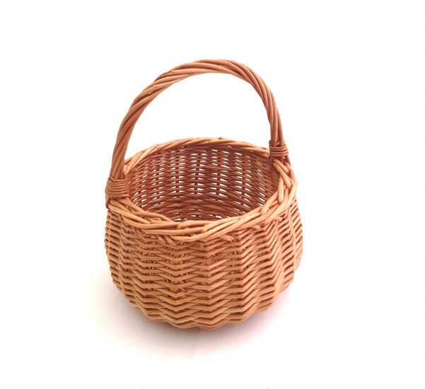 Rieten mandje naturel met hengsel 14 cm - Hollie