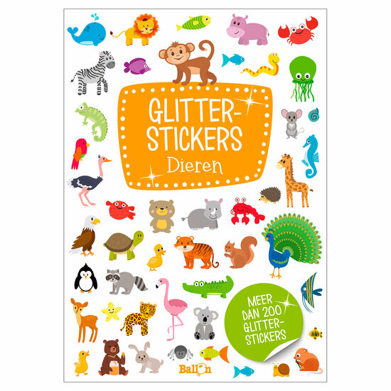 Glitterstickers Dieren