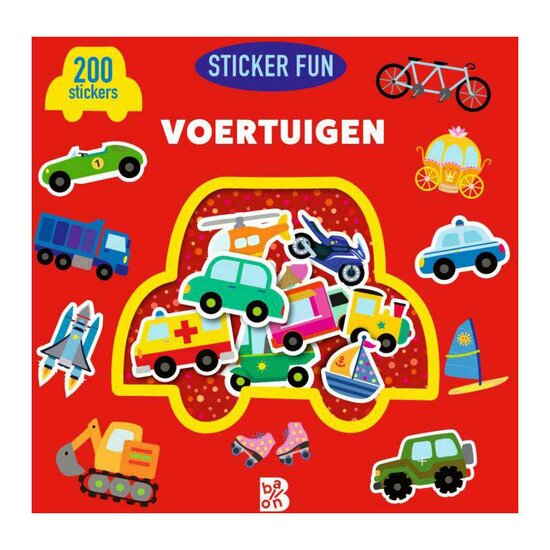 Stickerboek Sticker Fun -Voertuigen 200 stickers 3-4 jaar