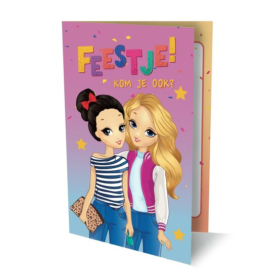 Uitnodigingen Best Friends, 6st.