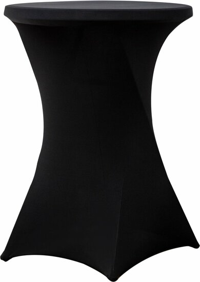 Statafel Set 6x - Zwart 80x110 cm - Met Statafelrokken