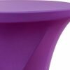 Statafelrok Paars 80 cm - Set van 8 - Stretch - Feest