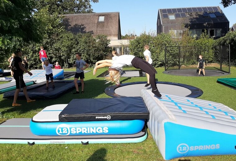 12Springs Trampoline Landingsmat Zwart - Turnmat - 200x100 cm