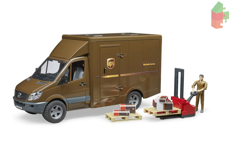 Bruder Mb Sprinter Ups Met Bestuurder En Accessoires (Uit assortiment)