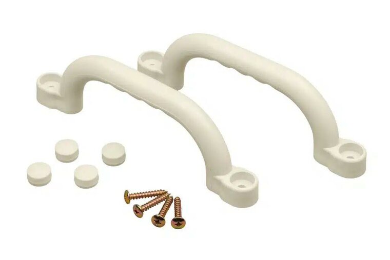 Handgreepset 247x68 &ndash; Pastel Wit (2 Stuks)