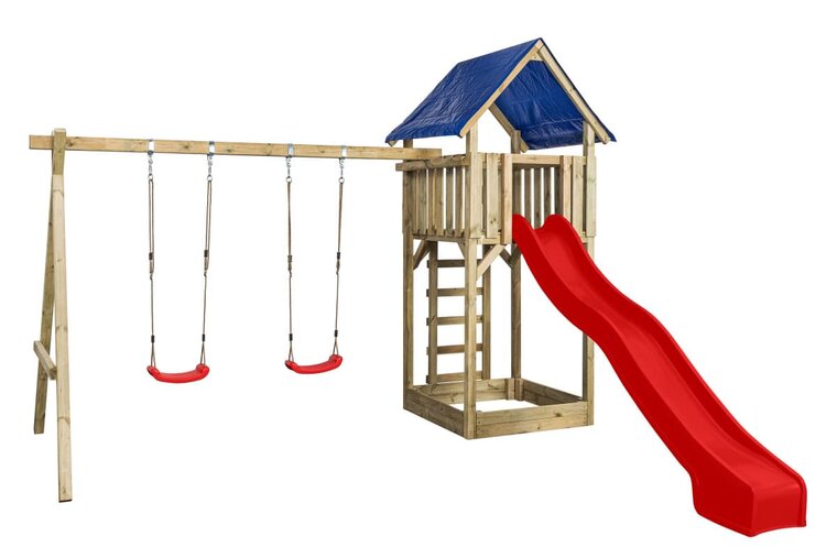 Houten speeltoestel schommel Jonas - Rood
