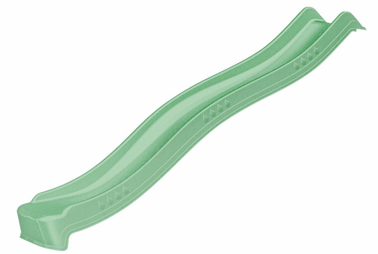 Aanbouw glijbaan 2,65 meter voor speeltoestel - pastelgroen kunststof