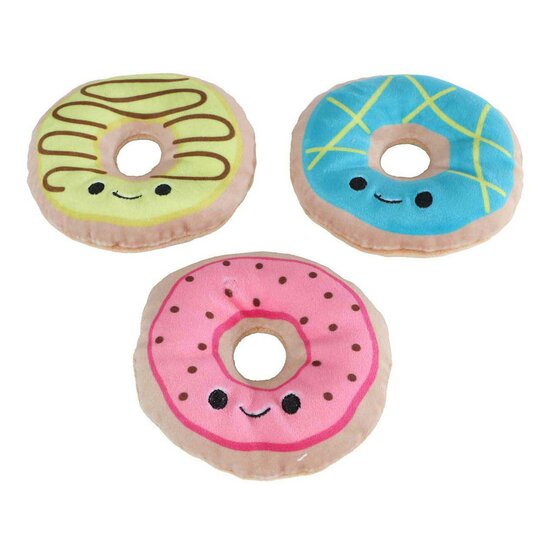 Fluffy Menu Snack Zakjes Pluche Donut - 21cm