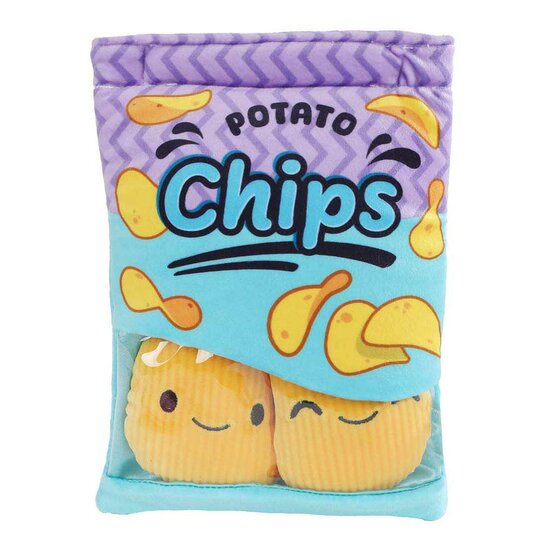Fluffy Menu Snack Zakjes Pluche Chips - 21cm