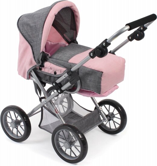 Bayer Chic Poppenwagen Leni combi (grijs/lichtroze). Merk: Bayer Chic 2000   