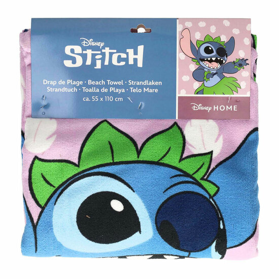 Handdoek Poncho Stitch Lila 55x110cm