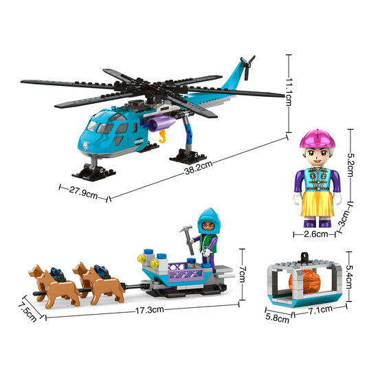 Bouwset Poolmissie Heli &amp; Hondenslee - 248dlg.