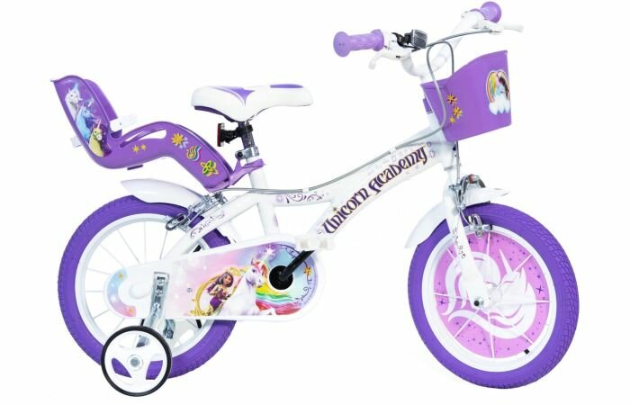 Fiets Dino Bikes Bicicletta 12 inch Unicorn Academy