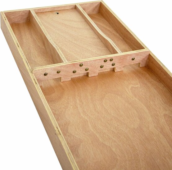 Sjoelbak Wedstrijd gelakt &ndash; 200 x 40 cm &ndash; Met 30 sjoelschijven &ndash; Holgedraaid - Wedstrijdformaat
