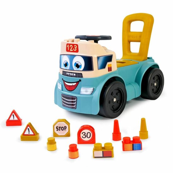 MotoFeber Casual Blocksnet &ndash; Loopmotor met Blokkenopbergnet