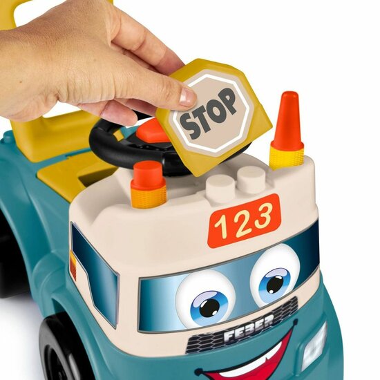 MotoFeber Casual Blocksnet &ndash; Loopmotor met Blokkenopbergnet