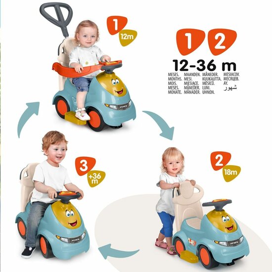 Feber 3-in-1 Casual Push &rsquo;N Go &ndash; Duwfiguur, Loopwagen en Speelfiguur