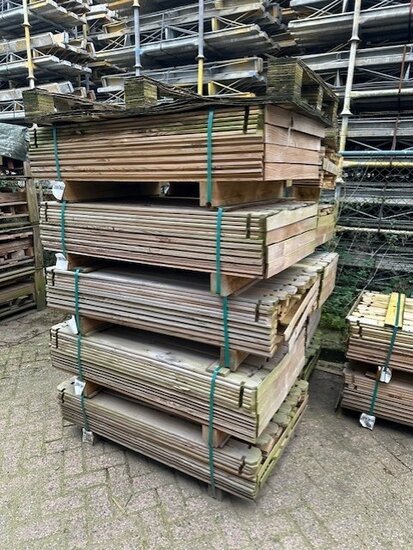 Houten Speelhuisje Louise Vergrijsd - FSC Hout - 120x120 cm