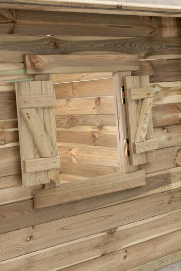 Houten Speelhuisje Louise Vergrijsd - FSC Hout - 120x120 cm