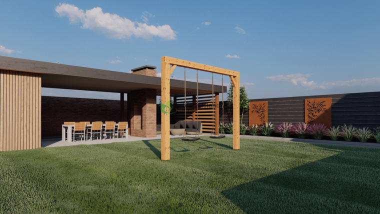 Houten Authentieke Schommel Tarzan Douglas - 400cm