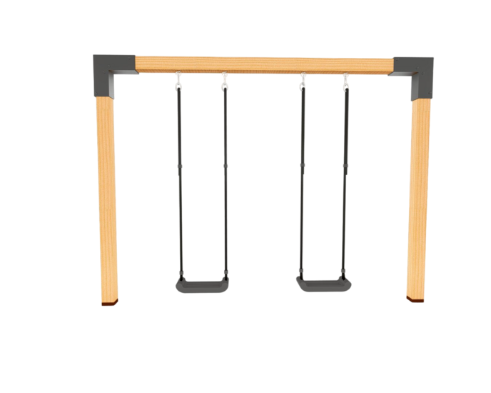 Premium houten douglas schommel - Gijs open pakket kan iets vies