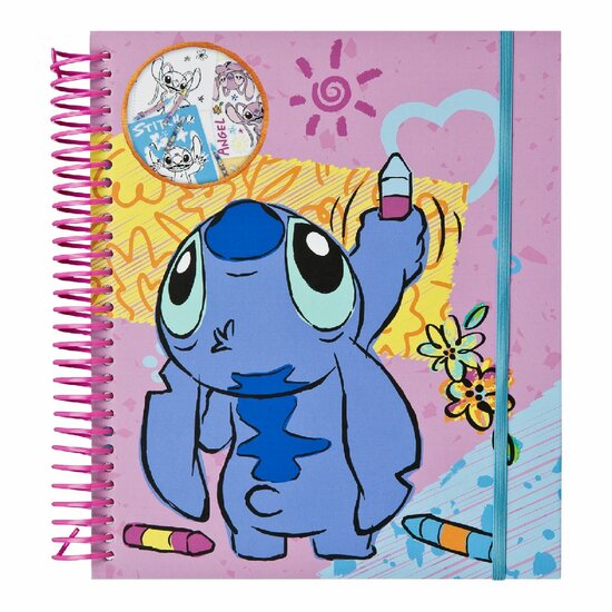 Stitch Stencil And Colouring Set 49pcs.