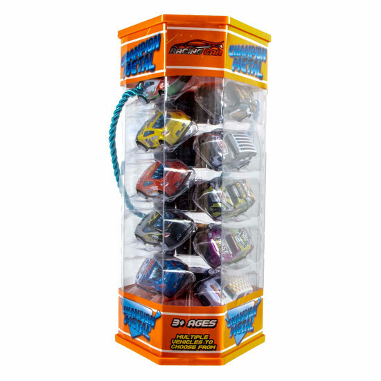 Metalen Pull Back Auto's in Opbergtoren, 15 auto's