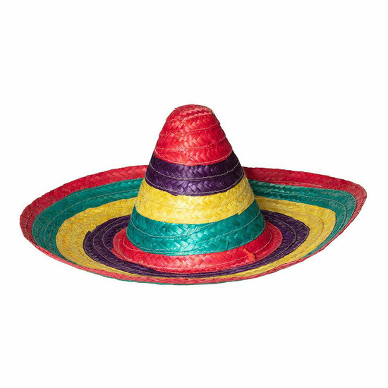 Gekleurde Sombrero Puebla, 49cm