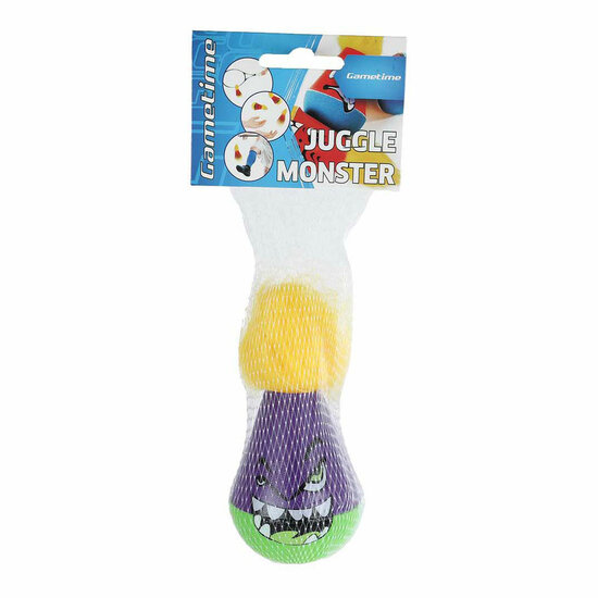 Gametime Jongleerbal Monsters met Haar, 12cm
