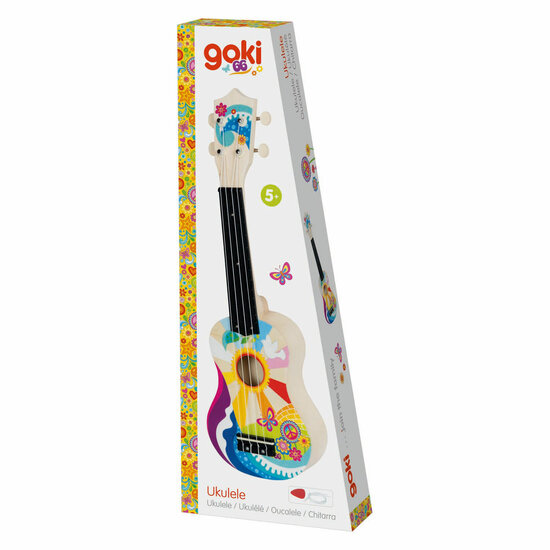 Goki Houten Ukelele Flower Power