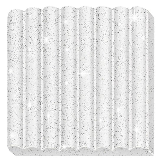 FIMO Kids Boetseerklei Wit Glitter, 42gr