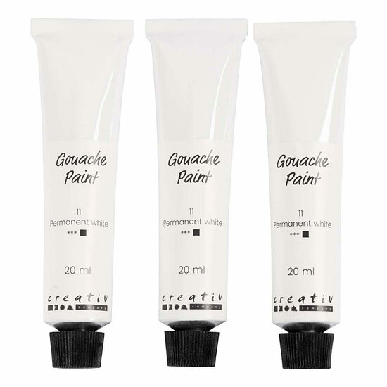 Gouacheverf Wit - 3x20ml.