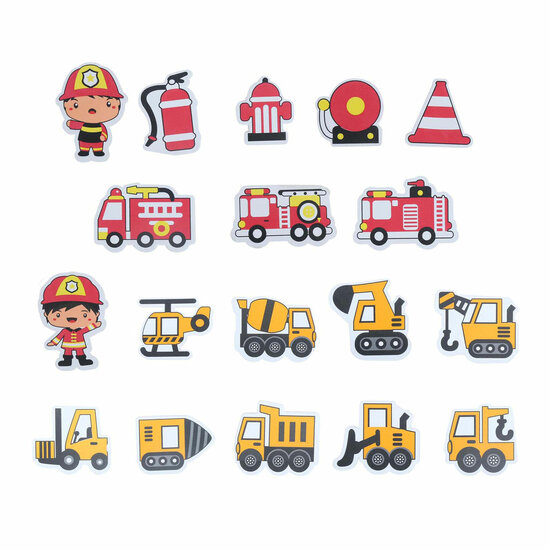 Foam Badfiguren Brandweer &amp; Constructie