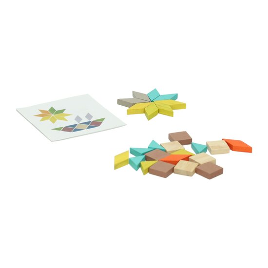 Houten Spelletje in Blikje - Mosaic Puzzel