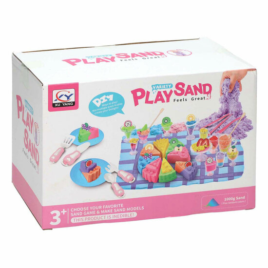 Speelzand Taartjes &amp; Toetjes met Speelmat, 1kg