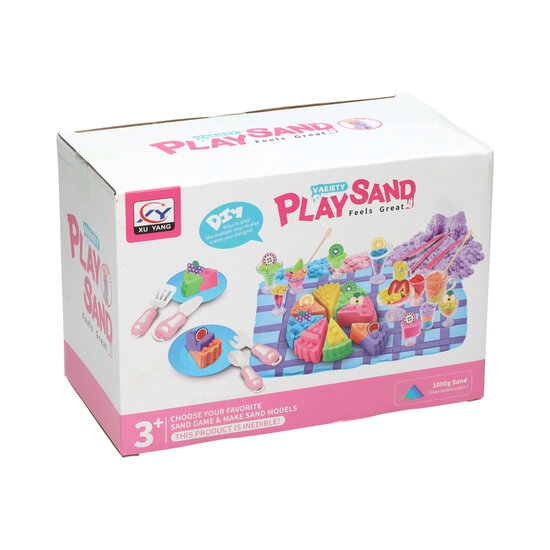 Speelzand Taartjes &amp; Toetjes met Speelmat, 1kg