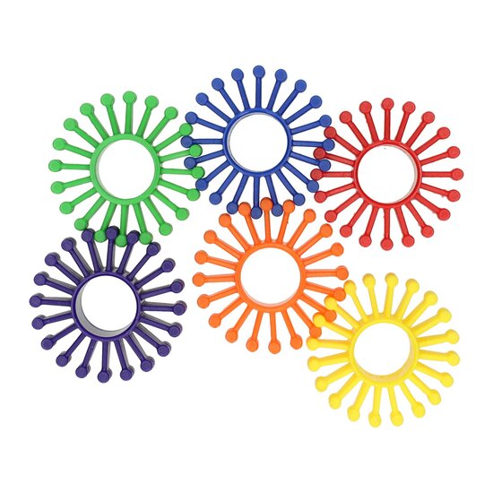 Gekleurde Bouwschijven - 72st.