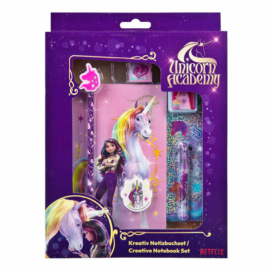Unicorn Academy Creatieve Set met Notitieboek, 8dlg