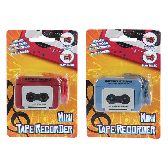 Sleutelhanger Cassetterecorder - 5,5cm