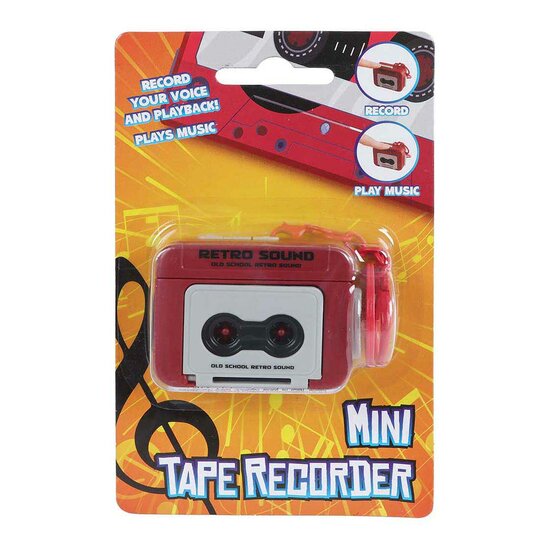Sleutelhanger Cassetterecorder - 5,5cm