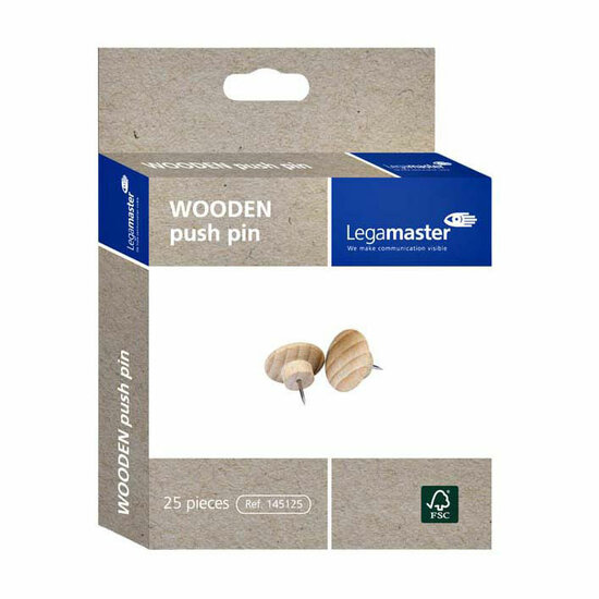 Punaises Legamaster Hout, 25st.