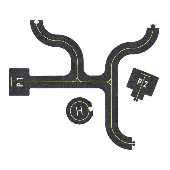 Goki Speelset Wegdelen Vliegveld met Accessoires - 26dlg.