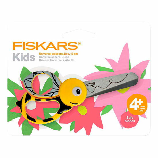 Fiskars Kinderschaar met Dierenmotief Bij - 13cm