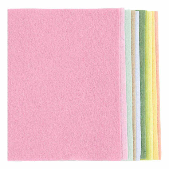 Hobbyvilt A4 Dikte 2mm Pastelkleuren - 10st.