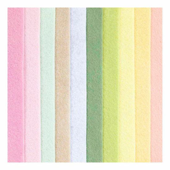 Hobbyvilt A4 Dikte 2mm Pastelkleuren - 10st.