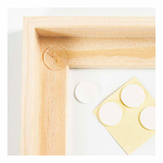 Gespannen Canvas met Lijst 280gr. 15,8x15,8cm - Wit