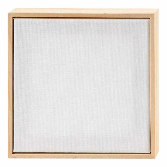 Gespannen Canvas met Lijst 280gr. 15,8x15,8cm - Wit