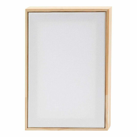 Gespannen Canvas met Lijst 280gr. 15,8x23,8cm - Wit